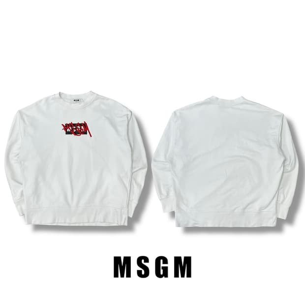 msgm 로고 자수 맨투맨 s06182