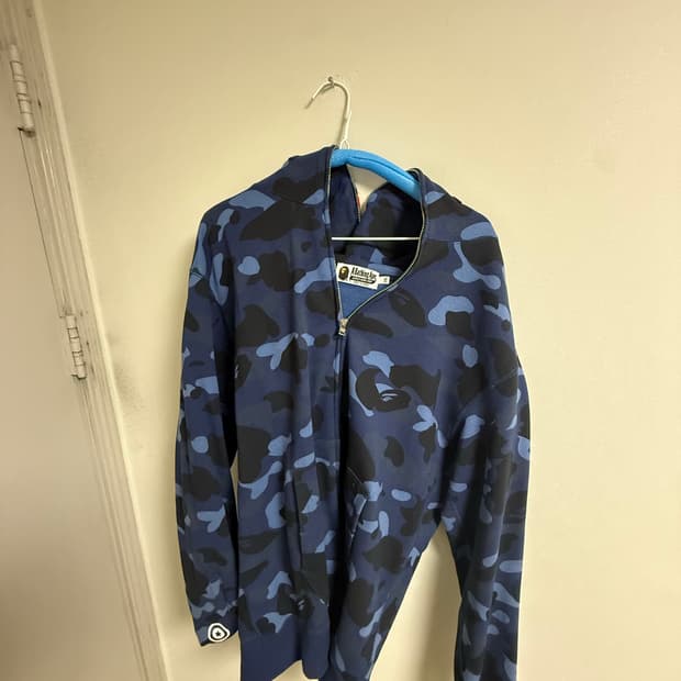 베이프 샤크후디 청색