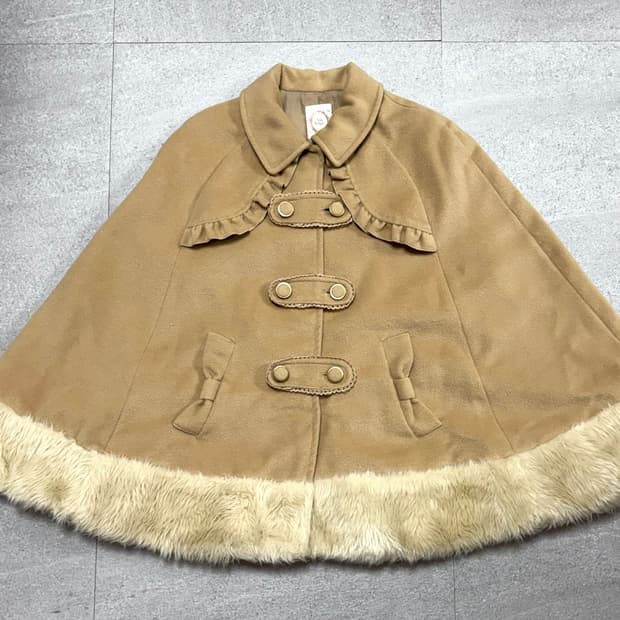 앙크루즈 판초 케이프 망토 빈티지 모리걸 달천 지뢰계 갸루 리즈리사