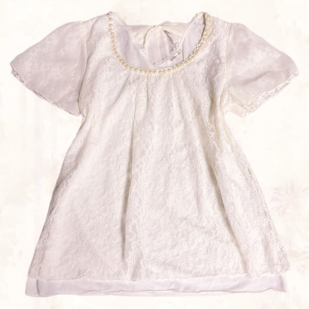 (이체시에눌) axes femme 엑시즈팜 진주 백리본 생화이트 블라우스