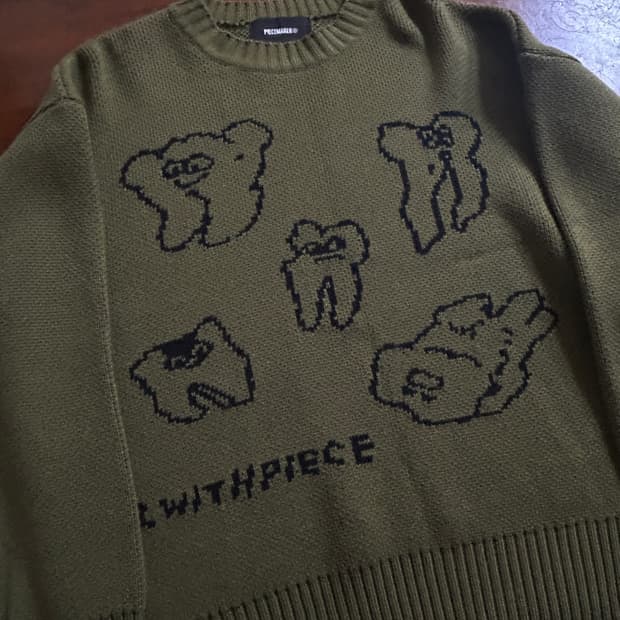 피스메이커 이빨 스웨터 L