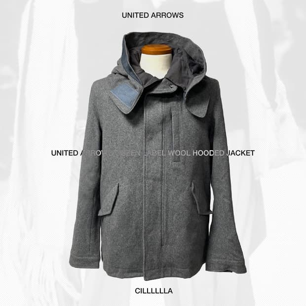 [M] UNITED ARROWS 유나이티드 애로우즈 그린라벨 울 후드자켓