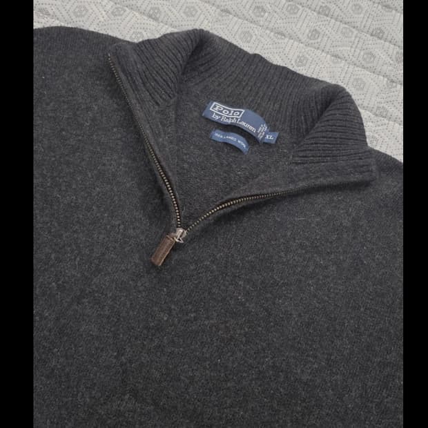 폴로 랄프로렌 램스울 하프집업 니트 XL