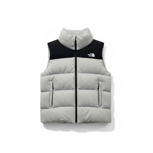 노스페이스 화이트라벨 헤링본 패딩조끼 90