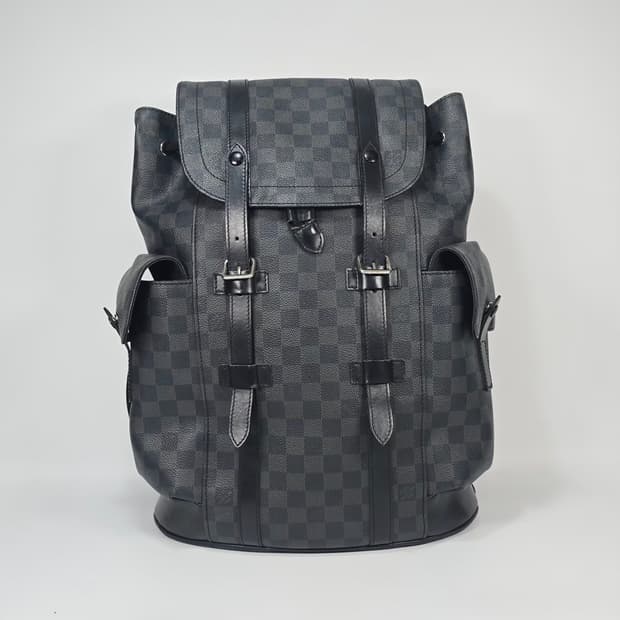 루이비통 크리스토퍼 MM 다미에 그라파이트 캔버스 백팩