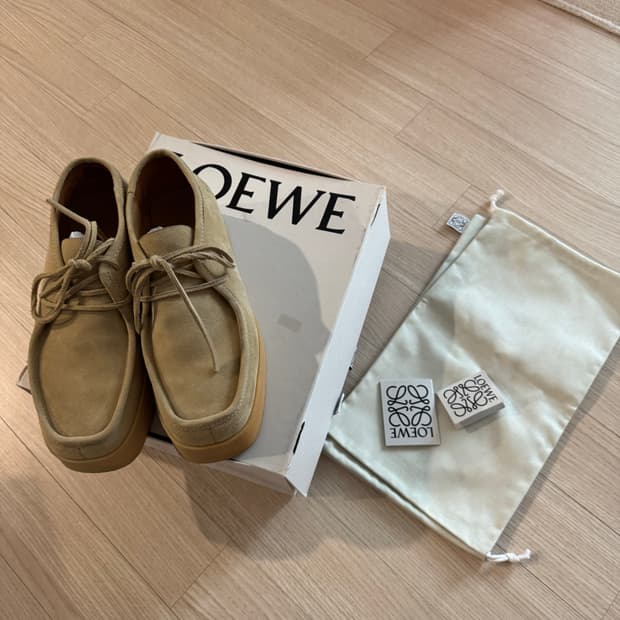 로에베 웨지 레이스업 베이지 41