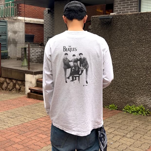 USA 90s The beatles Og 헨리넥 롱슬리브