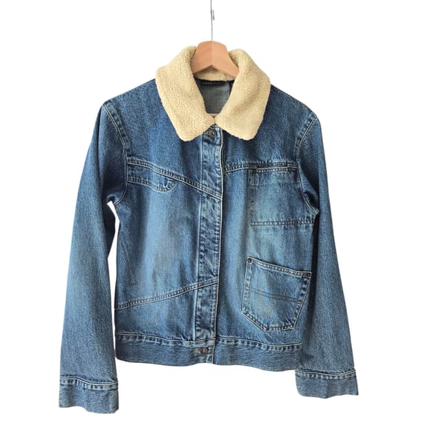 DKNY JEANS 데님 양털카라 자켓 (M)