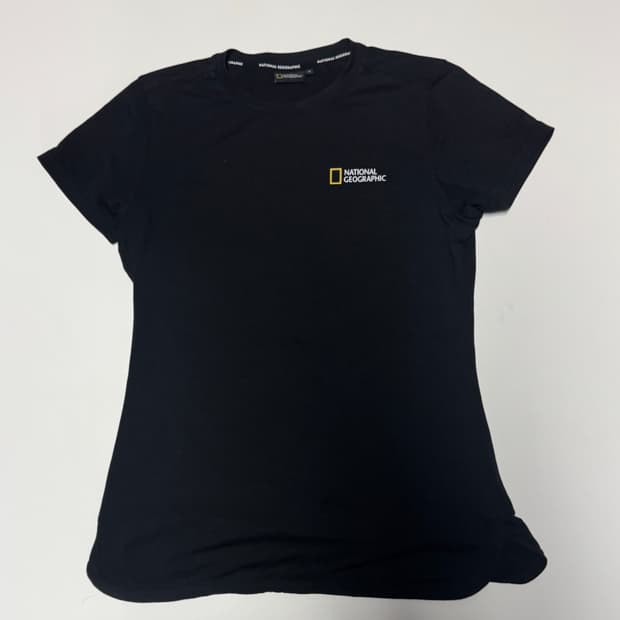 여성 내셔널지오그래픽 기능성 반팔 티셔츠 S 블랙