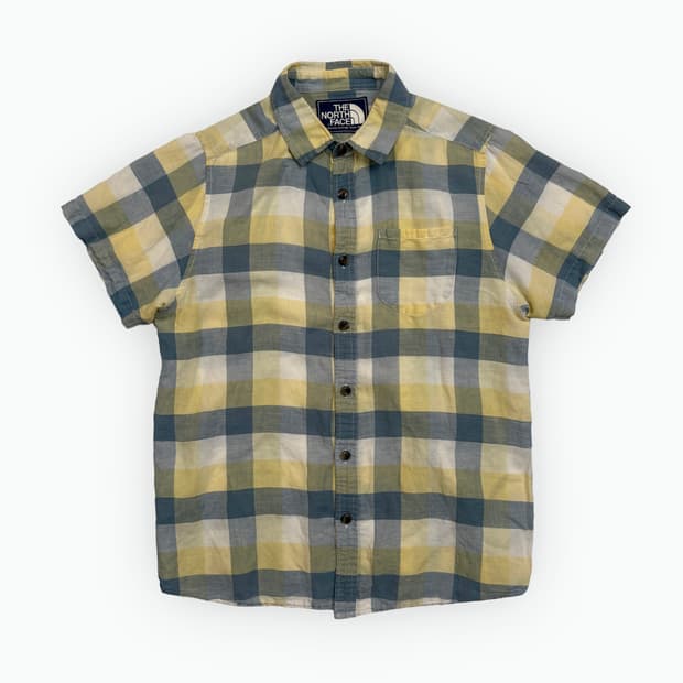 [M] The North Face linen half-shirt