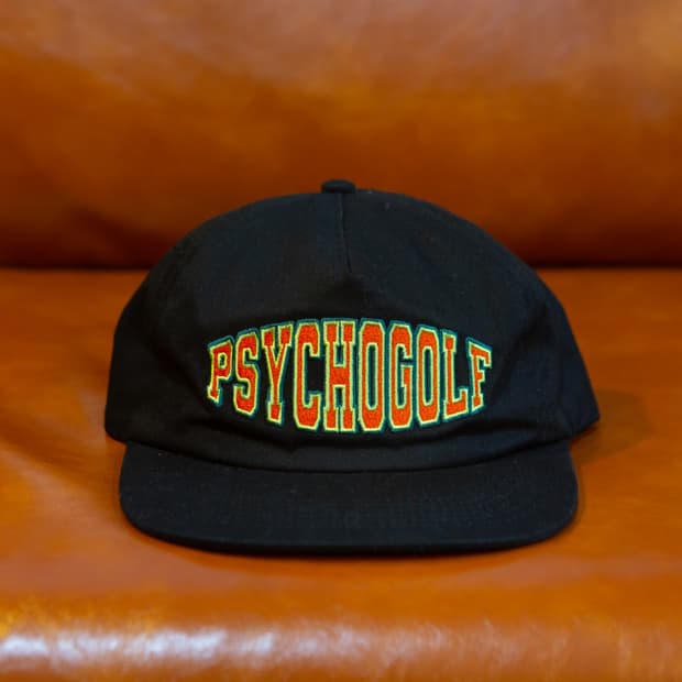골프왕 PSYCHOGOLF 로고 캡 블랙