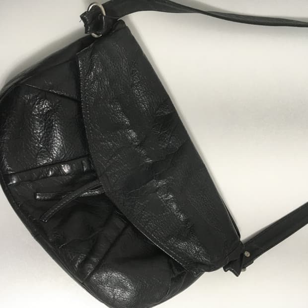 빈티지 레더 크로스백