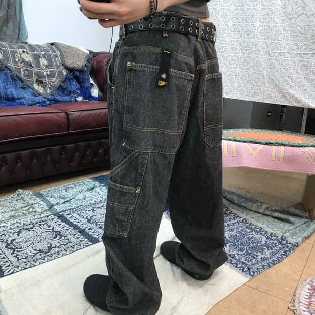 폴로진스 카펜터 흑청 데님팬츠 