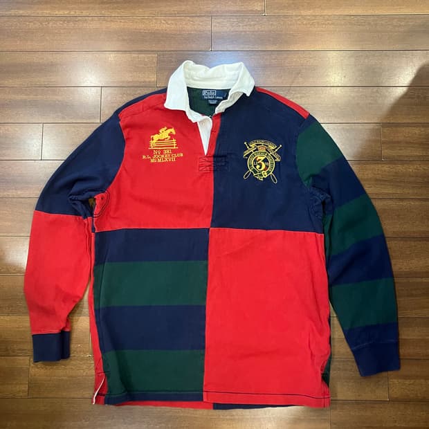 폴로랄프로렌 럭비 카라티셔츠 M