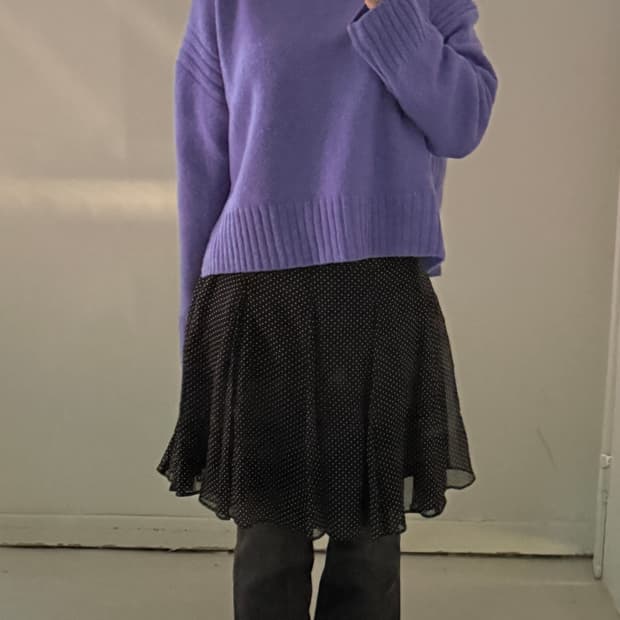 일본빈티지 라벤더 니트 