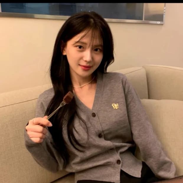 제너럴아이디어 가디건 그레이