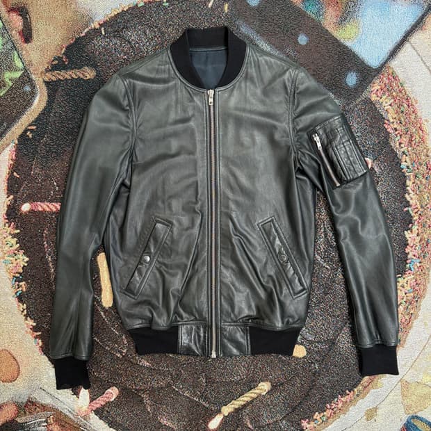 릭오웬스 양가죽 봄버 자켓 