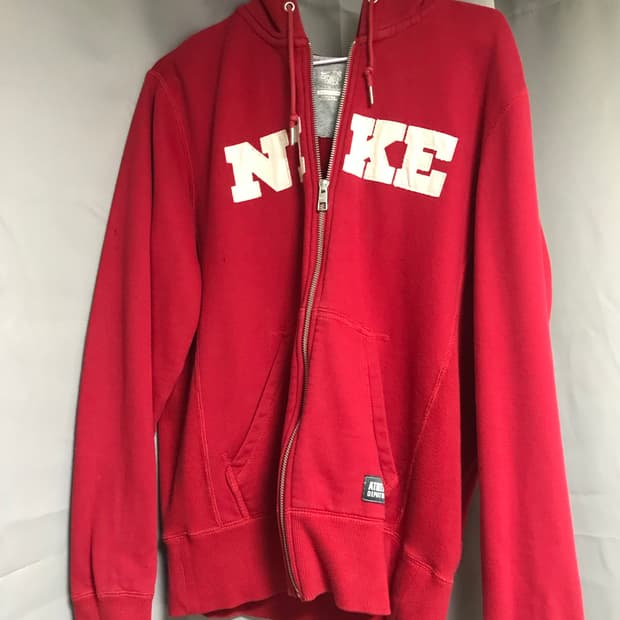 나이키 후드집업 레드