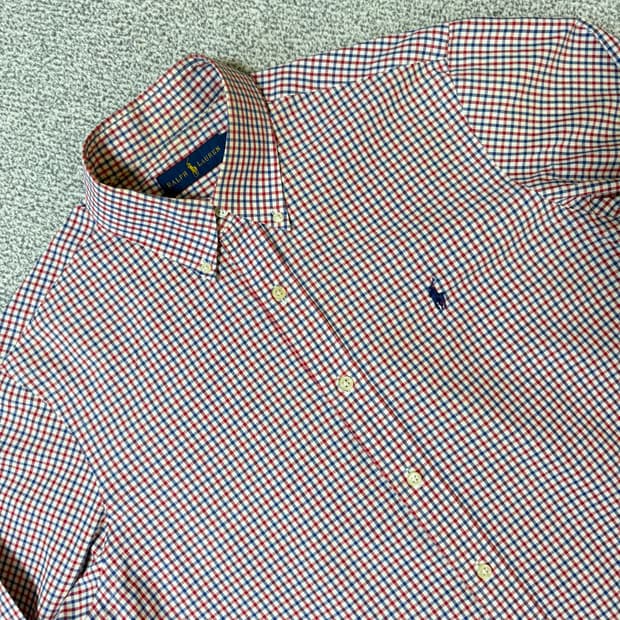 폴로 랄프로렌 체크 셔츠 남성용 M