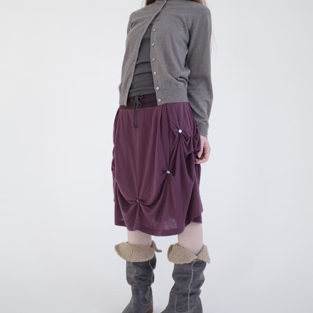 (퍼플구해요)산코파퓨엘라 드레이프울스커트
