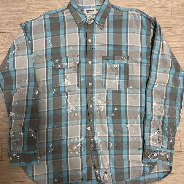 바우와우bowwow 25FW 페인팅 플란넬 셔츠 XL