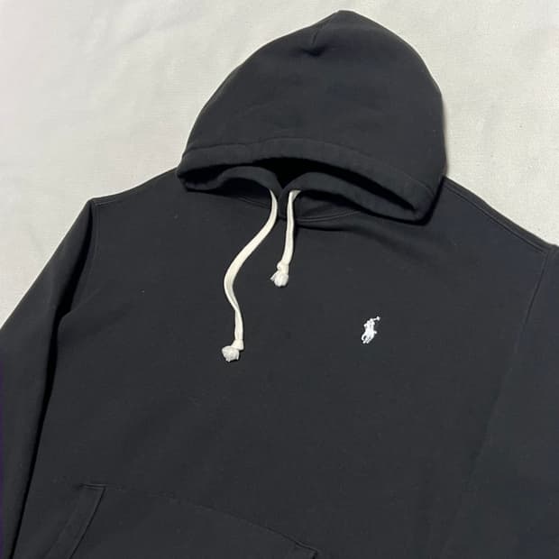 S 폴로랄프로렌 블랙 기모 후드티 