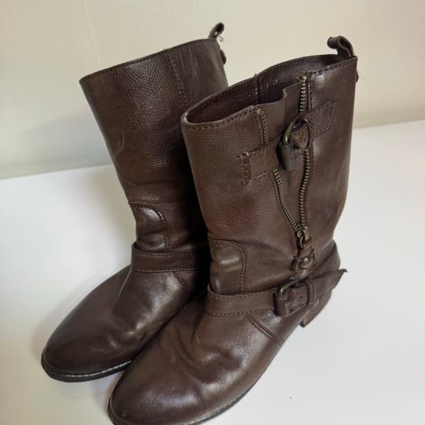 재펜 메이드 바이커 부츠