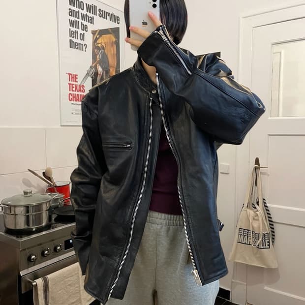 빈티지 레더 자켓 (Man XL) AA1057