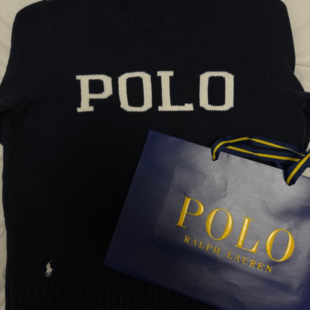 백화점판 폴로 랄프로렌 로고 스웨터