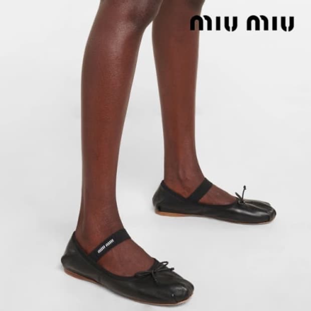 미우미우 발레리나플랫 레더 35.5