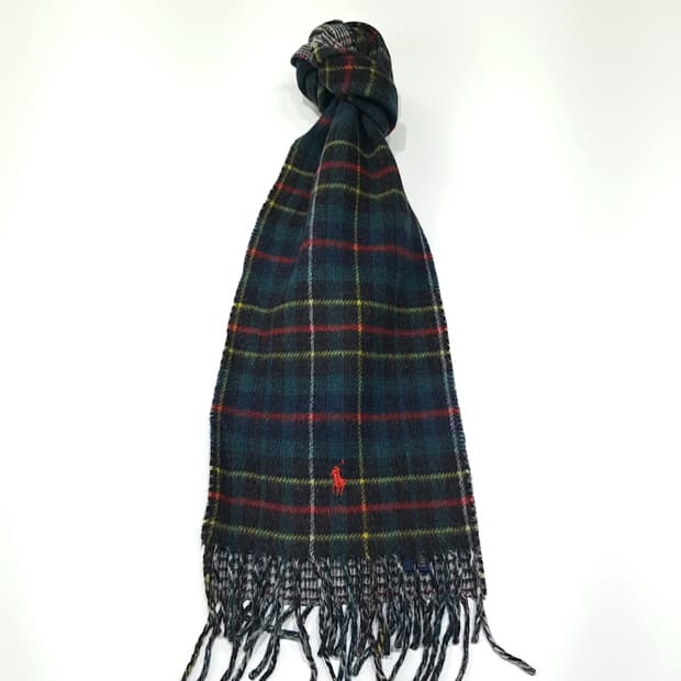 MX505 폴로 00s 이태리판 울 양면 블랙워치 건클럽 머플러 목도리