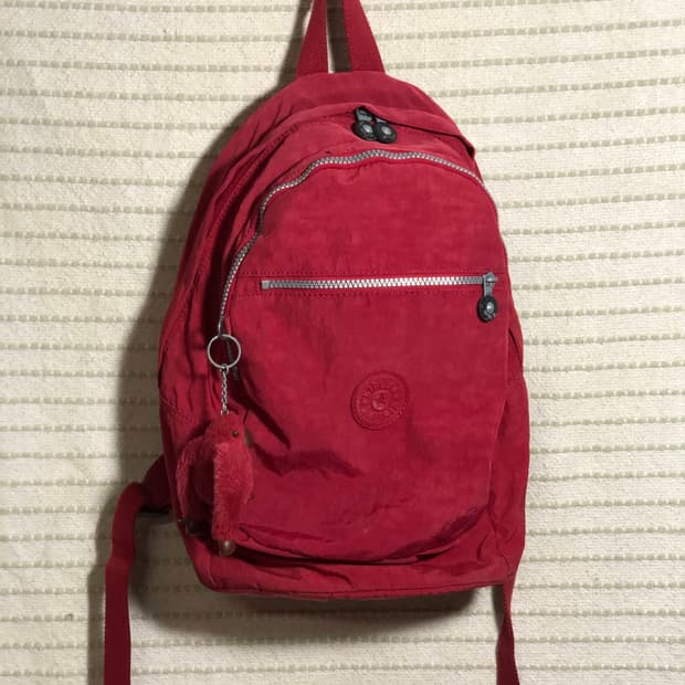 빈티지 키플링 Y2K 레드 미니 백팩