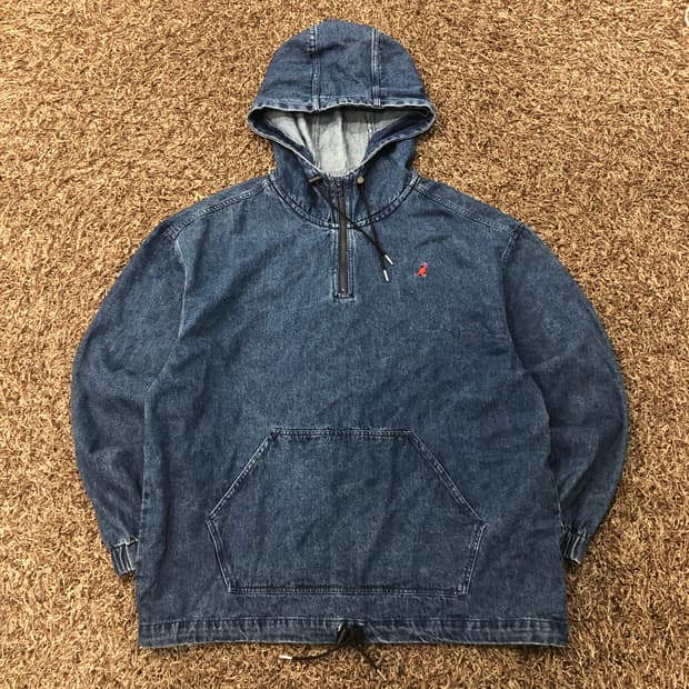 XL 캉골 데님 아노락 후드 자켓