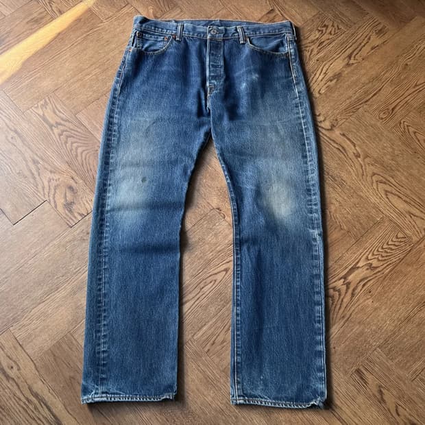 [36]리바이스 501 빈티지 워싱 데님 팬츠