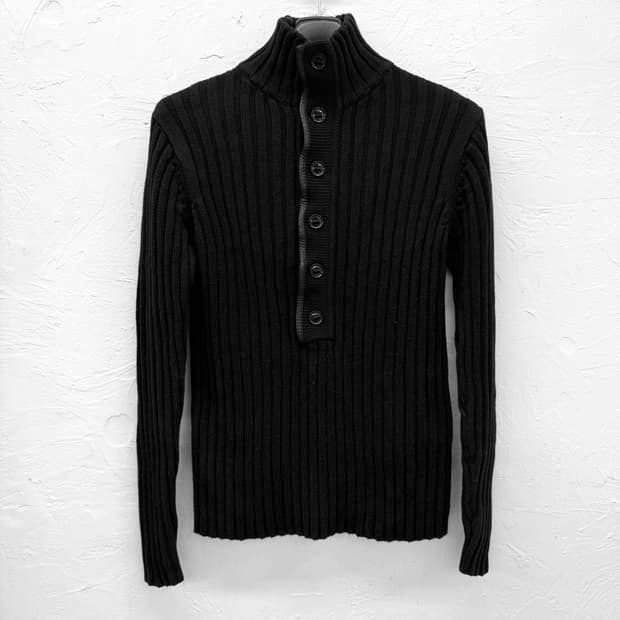 nicole monsieur 하이넥 하프버튼 니트