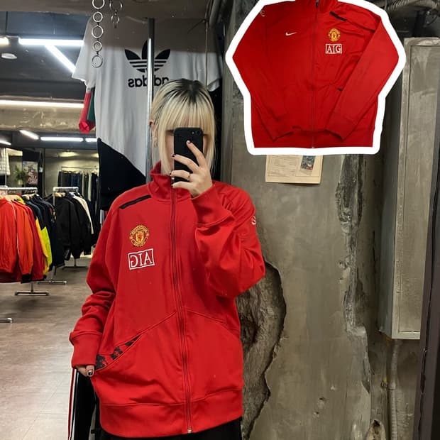 나이키 맨체스터 유나이티드 AIG 트랙 져지 레드 XL