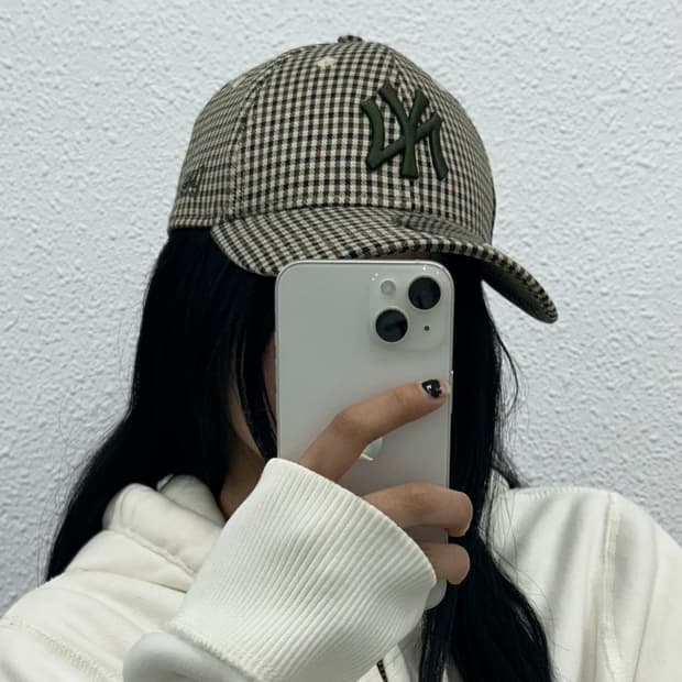 뉴에라 그린체크 볼캡