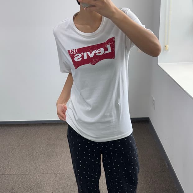 Levis 리바이스 빅 로고 화이트 반팔