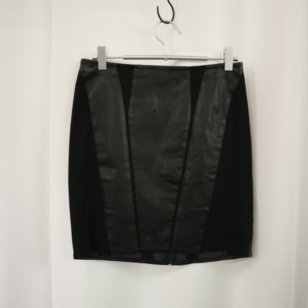 Helmut Lang leather mini skirt