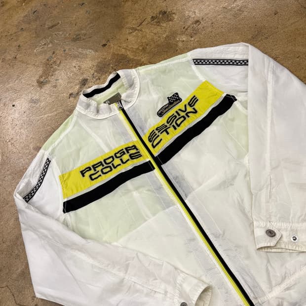 [정품/XL] EXR 화이트 레이싱 바람막이 자켓 b17