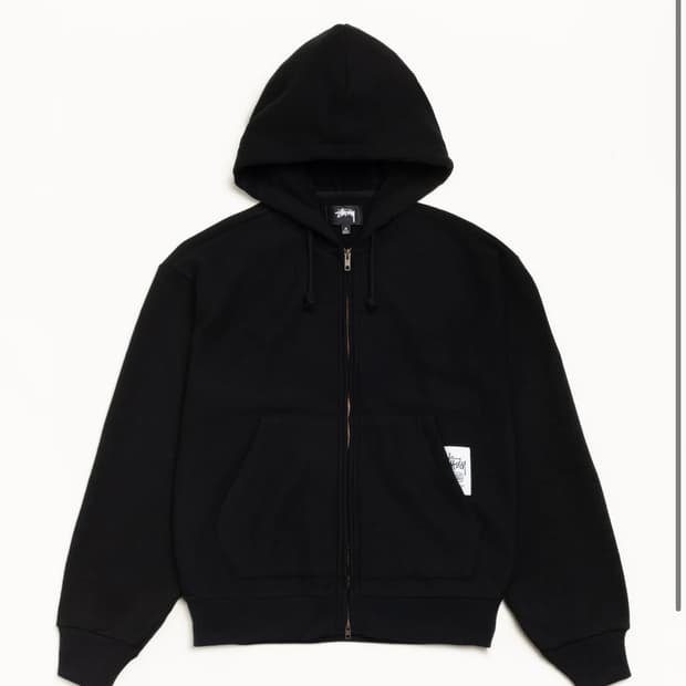 스투시 패치 집 니트 후디