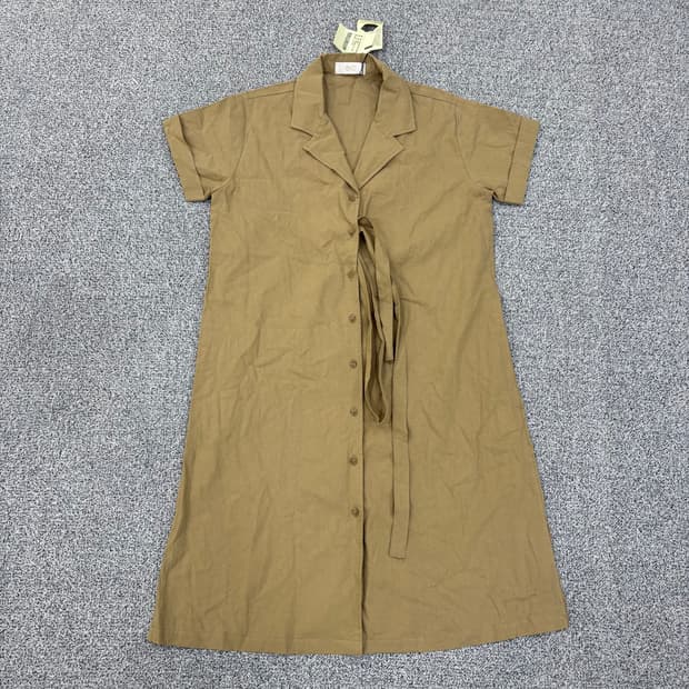 86 새상품 ENC 린넨 반팔 롱원피스 0309J