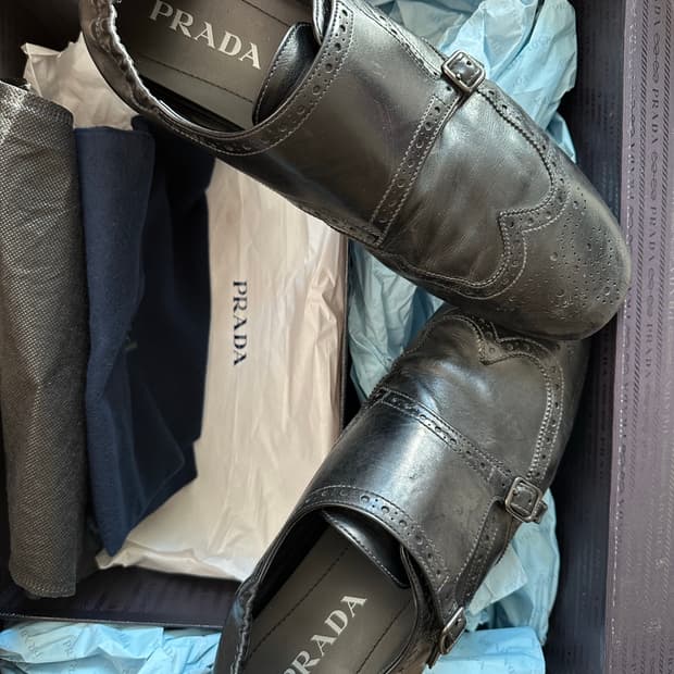 (UK9) 프라다 셔플 더블 몽크스트랩