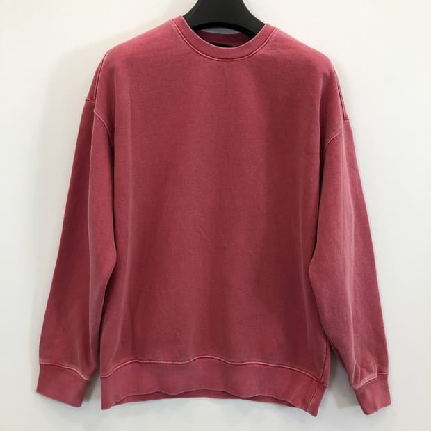 SOVERMENT 소버먼트 피그먼트 핑크 스웻셔츠 M 오버 