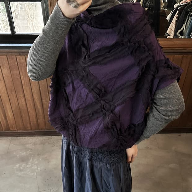 ISSEY MIYAKE ME purple fringe top