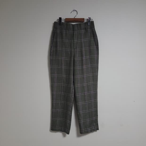 (S) ZARA 자라 여성 체크무늬 슬랙스 바지