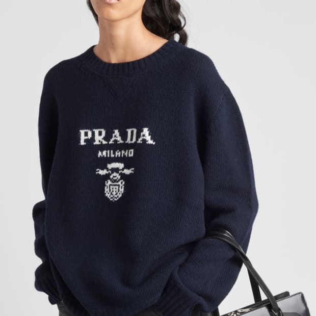 프라다 울 캐시미어니트(p24g1v) 블랙 44