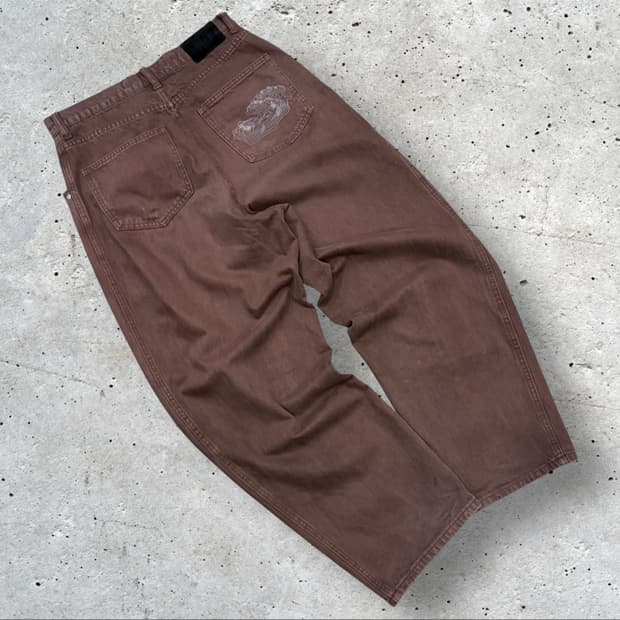 [M] SUADE 스웨이드 브라운 와이드 데님 팬츠 C596