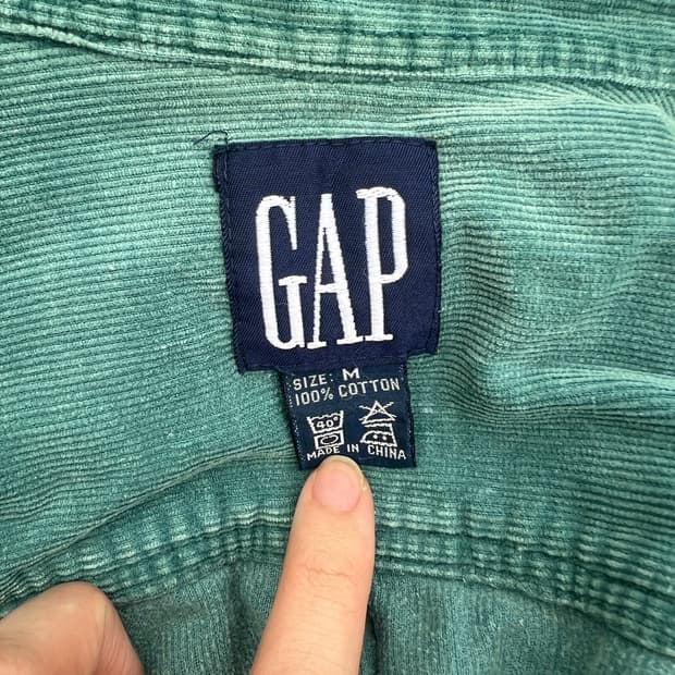 GAP 갭 M 코듀로이 셔츠 그린