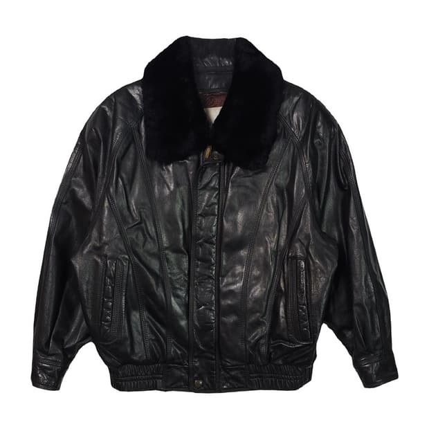 런던포그 소가죽 봄버 자켓 M